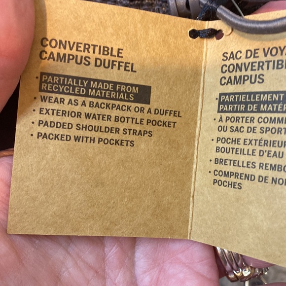 Victoria’s Secret Pink 18" Campus Convertible Duffle Bag - Backpack Gray - Picture 6 of 7